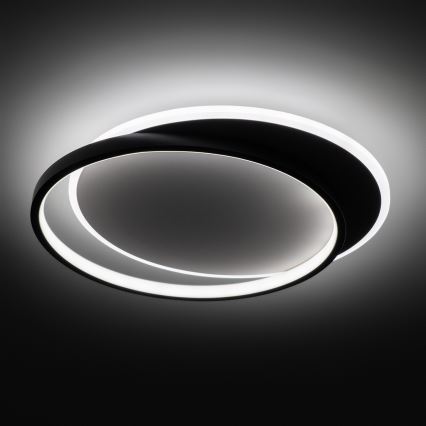 Brilagi - Zatemnljivo LED stropno svetilo FLARE LED/48W/230V 3000-6000K 39,5x45 cm bela/črna + daljinski upravljalnik