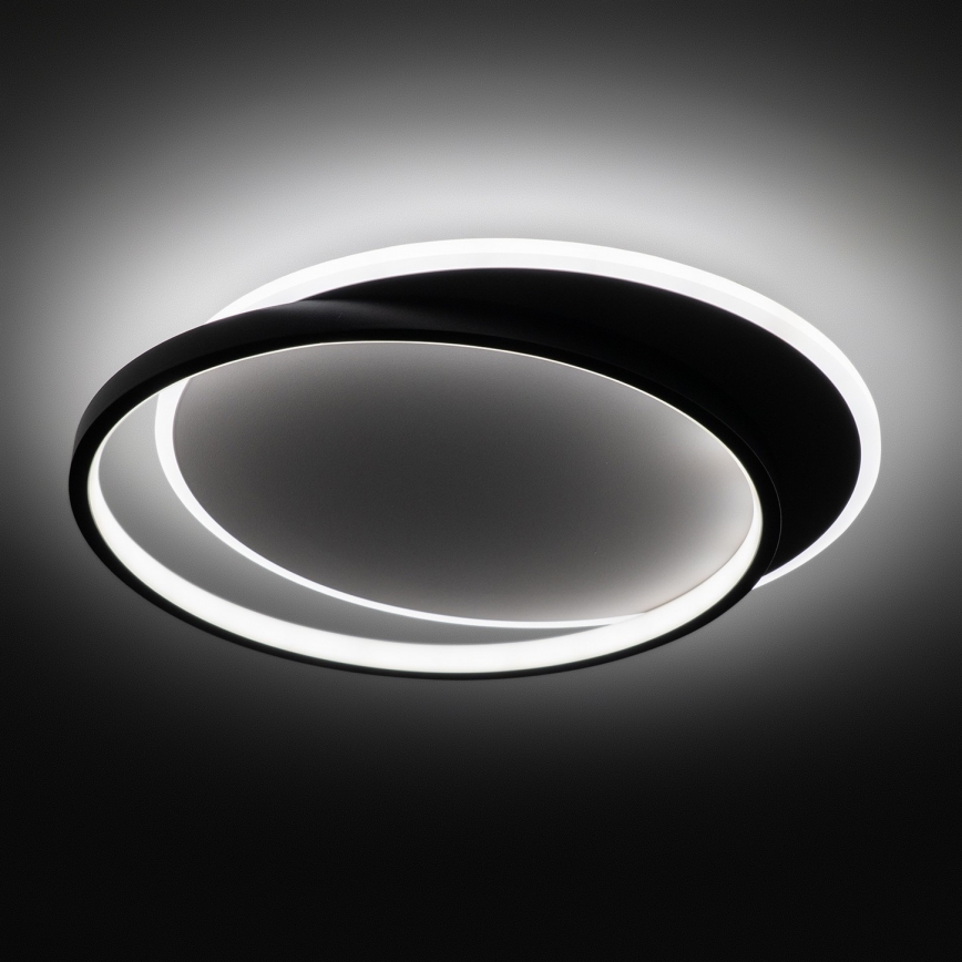 Brilagi - Zatemnljivo LED stropno svetilo FLARE LED/48W/230V 3000-6000K 39,5x45 cm bela/črna + daljinski upravljalnik