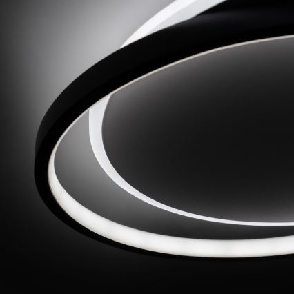 Brilagi - Zatemnljivo LED stropno svetilo FLARE LED/48W/230V 3000-6000K 39,5x45 cm bela/črna + daljinski upravljalnik