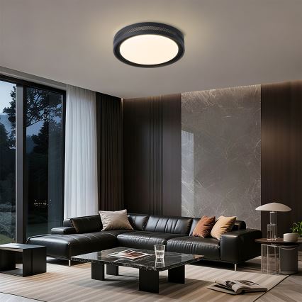 Brilagi - Stropna LED zatemnjevalna svetilka KREON LED/54W/230V 3000-6000K črna, premer 38 cm + daljinski upravljalnik