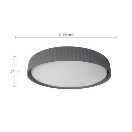 Brilagi - Stropna LED svetilka LUCIA z možnostjo zatemnitve LED/60W/230V 3000–6500 K Ø 59 cm, siva + daljinski upravljalnik
