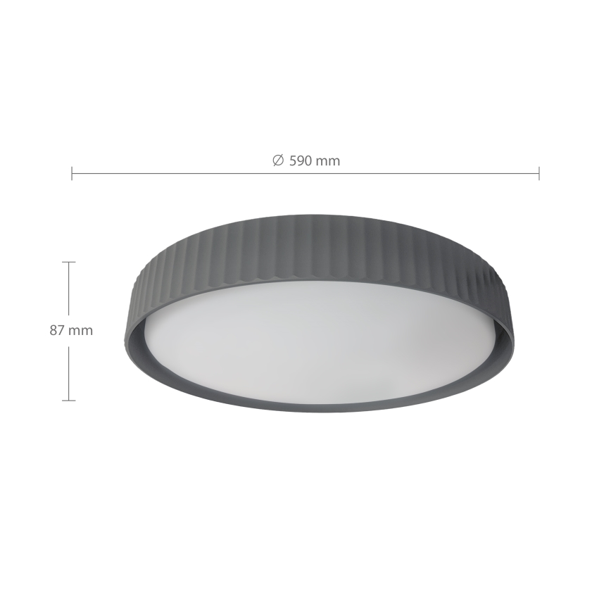 Brilagi - Stropna LED svetilka LUCIA z možnostjo zatemnitve LED/60W/230V 3000–6500 K Ø 59 cm, siva + daljinski upravljalnik