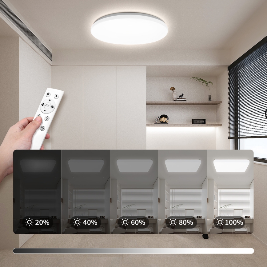 Brilagi - Zatemnjivo LED stropno svetilo MILKY WAY LED/36W/230V 3000-6500K premer 48 cm + daljinski upravljalnik