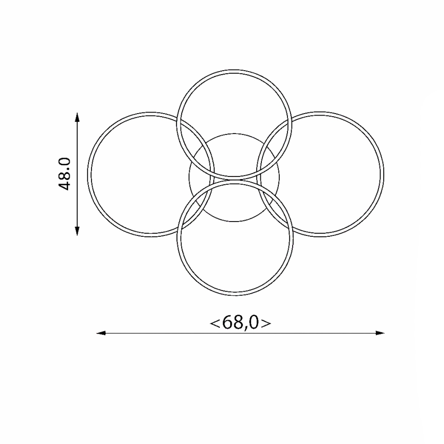 Brilagi - LED zatemnitvena stropna svetilka ORBITS LED/49W/230V 3000-6000K + daljinski upravljalnik