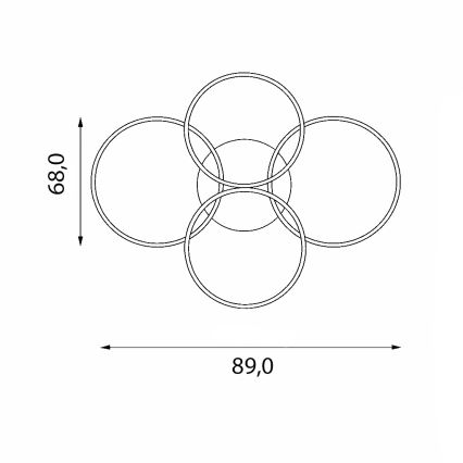 Brilagi - LED zatemnljivo stropno svetilo ORBITS LED/52W/230V 3000-6000K + daljinski upravljalnik