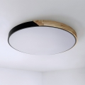 BRILAGI - LED Zatemnljivo stropno svetilo PILANA LED/72W/230V 3000-6500K hrast/črna premer 80 cm + daljinski upravljalnik
