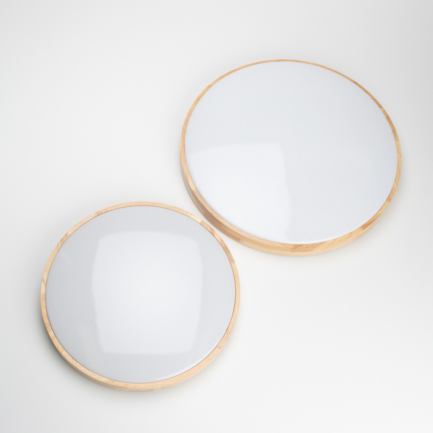 Brilagi - LED zatemnjevalna stropna svetilka PINE LED/60W/230V, lesena, premer 52 cm, 3000-6500K + z daljinskim upravljalnikom