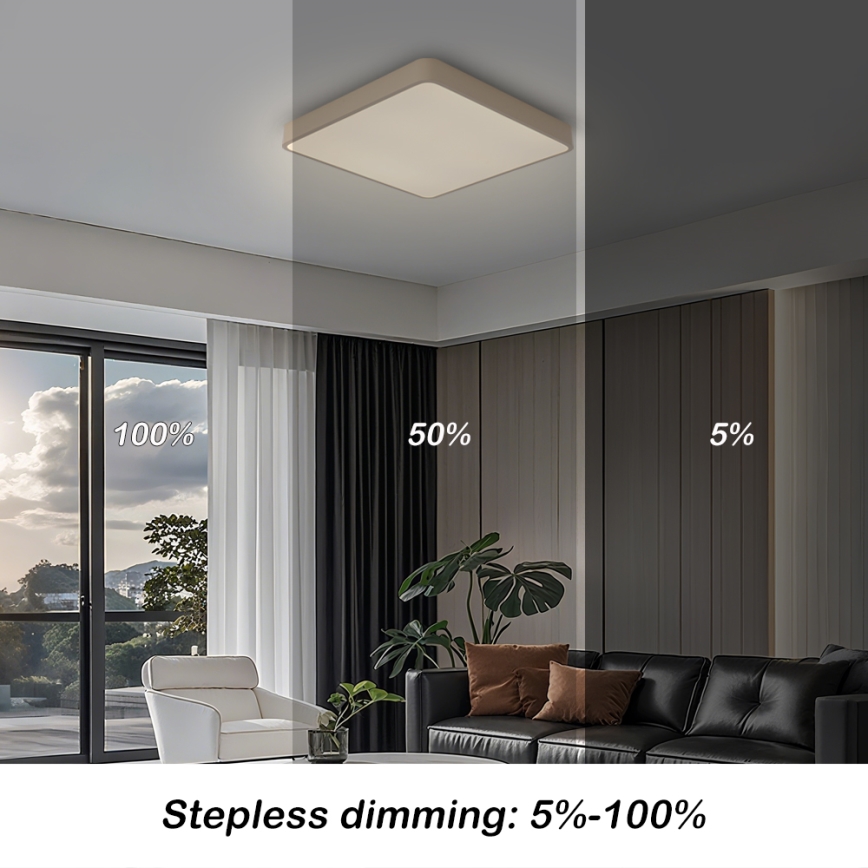 Brilagi - LED zatemnjevalna stropna svetilka POOL LED/36W/230V 3000-6000K 40x40 cm bežna + z daljinskim upravljalnikom