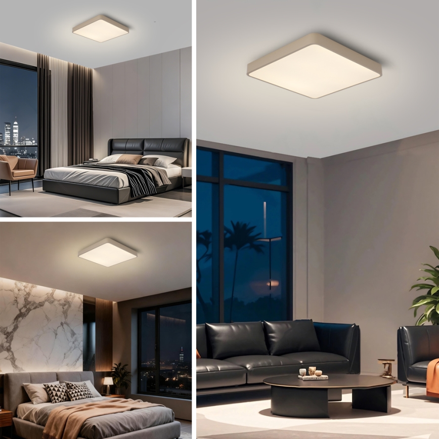 Brilagi - LED zatemnjevalna stropna svetilka POOL LED/36W/230V 3000-6000K 40x40 cm bežna + z daljinskim upravljalnikom