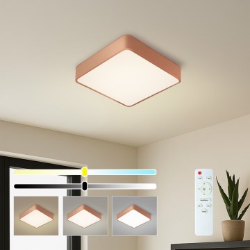 Brilagi - LED zatemnljivo stropno svetilo POOL LED/36W/230V 3000-6000K 40x40 cm bronasto + daljinski upravljalnik