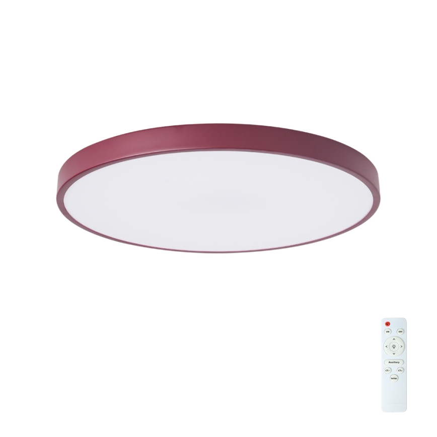 Brilagi - LED zatemnjevalna stropna svetilka POOL LED/60W/230V 3000-6000K, premer 60 cm, v burgundski barvi + daljinski upravljalnik