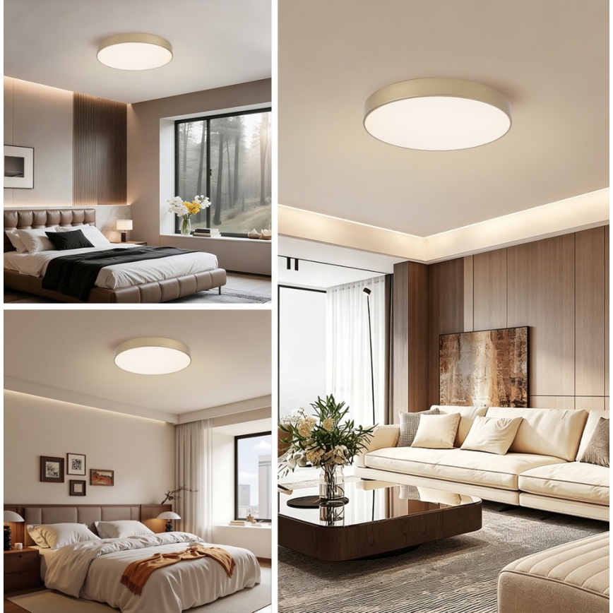 Brilagi - LED zatemnljivo stropno svetilo POOL LED/60W/230V 3000-6000K premer 50 cm v zlati barvi + daljinski upravljalnik