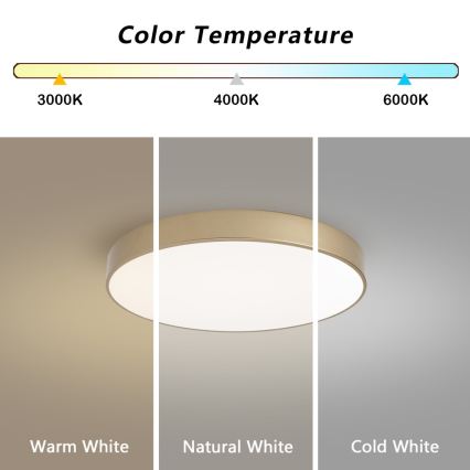 Brilagi - LED zatemnljivo stropno svetilo POOL LED/60W/230V 3000-6000K premer 50 cm v zlati barvi + daljinski upravljalnik