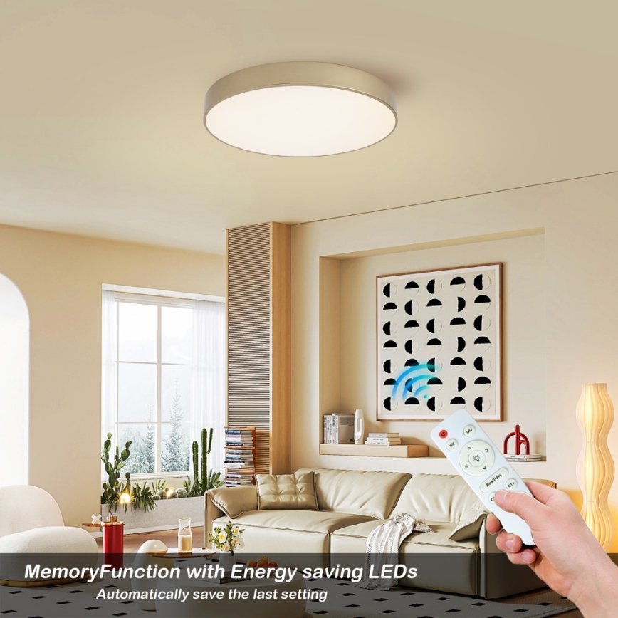 Brilagi - LED zatemnljivo stropno svetilo POOL LED/60W/230V 3000-6000K premer 50 cm v zlati barvi + daljinski upravljalnik