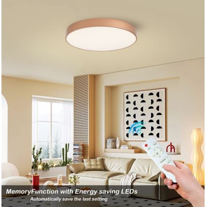 Brilagi - LED zatemnljivo stropno svetilo POOL LED/60W/230V 3000-6000K premer 60 cm, bronasto + daljinski upravljalnik
