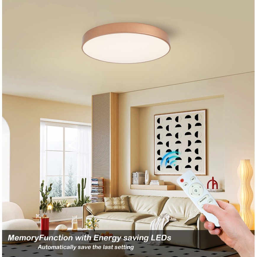 Brilagi - LED zatemnljivo stropno svetilo POOL LED/60W/230V 3000-6000K premer 60 cm, bronasto + daljinski upravljalnik