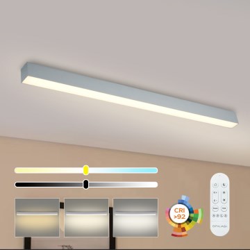 Brilagi - LED zatemnljivo stropno svetilo SLEEKLINE SMART LED/40W/230V 3000-6000K Wi-Fi Tuya srebrna + daljinski upravljalnik