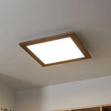 Brilagi - LED zatemnljivo stropno svetilo SLIMFRAME WOOD LED/36W/230V 49,5x49,5 cm 3000-6000K rjavo + daljinski upravljalnik