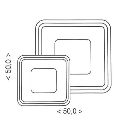 Brilagi - zatemnjiva LED stropna svetilka TANDORA LED/49W/230V 50x50 cm 3000-6000K + daljinski upravljalnik