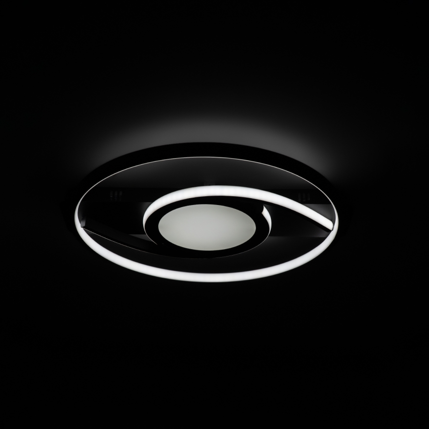 Brilagi - zatemnjevalna LED stropna svetilka TWIRL LED/38W/230V 3000-6000K črna + daljinski upravljalnik