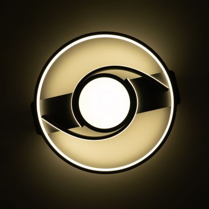 Brilagi - zatemnjevalna LED stropna svetilka TWIRL LED/38W/230V 3000-6000K črna + daljinski upravljalnik
