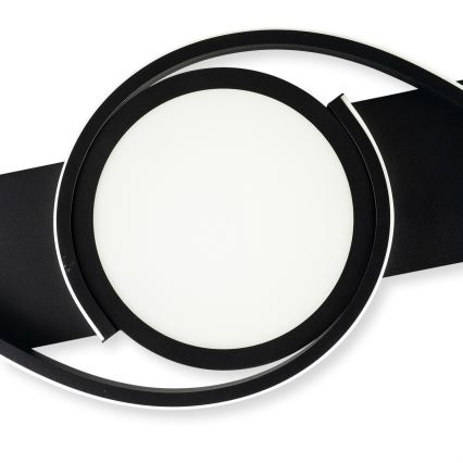 Brilagi - zatemnjevalna LED stropna svetilka TWIRL LED/38W/230V 3000-6000K črna + daljinski upravljalnik