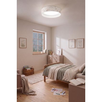 Brilagi - Zatemnljivo LED stropno svetilo VELVET SMARTIX STARS LED/36W/230V 3000-6000K premer 55 cm bela/cvetlični vzorec Wi‑Fi Tuya Beacon + daljinski upravljalnik