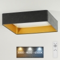 Brilagi - LED zatemnljivo stropno svetilo VELVET SQUARE LED/24W/230V 43x43 cm 3000/4000/6500K + daljinski upravljalnik sivo