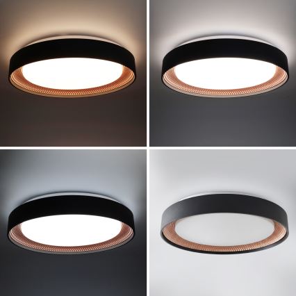 Brilagi - LED zatemnljivo stropno svetilo WALDO LED/48W/230V 3000-6500K Ø 40 cm črna/zlata + daljinski upravljalnik