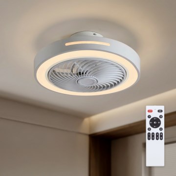 Brilagi - LED zatemnljivo stropno svetilo z ventilatorjem LED/38W/230V 3000-6500K, premer 46 cm, bela + daljinski upravljalnik