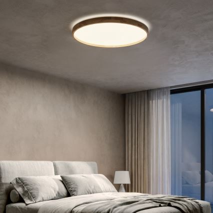 Brilagi - Zatemnjevalna LED stropna svetilka ALSON LED/72W/230V 3000-6500K hrast, premer 78 cm + daljinski upravljalnik