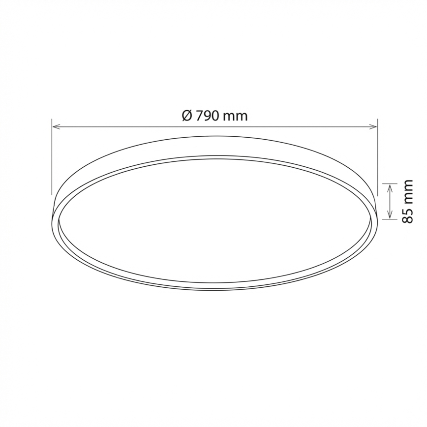 Brilagi - Zatemnjevalna LED stropna svetilka ALSON LED/72W/230V 3000-6500K hrast, premer 78 cm + daljinski upravljalnik