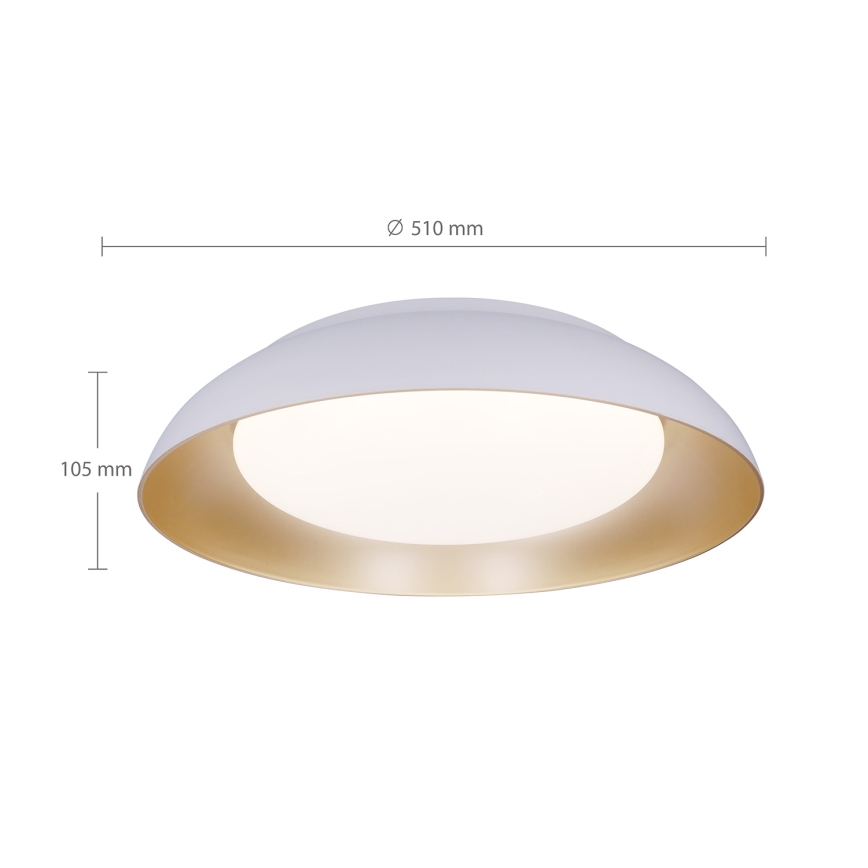 Brilagi - LED zatemnljivo stropno svetilo ALVA LED/48W/230V 3000-6500K premer 51 cm bela + daljinski upravljalnik