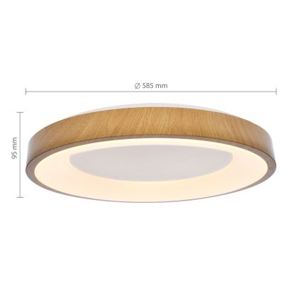 Brilagi - LED zatemnljivo stropno svetilo DORIA LED/60W/230V 3000-6500K premer 60 cm + daljinski upravljalnik