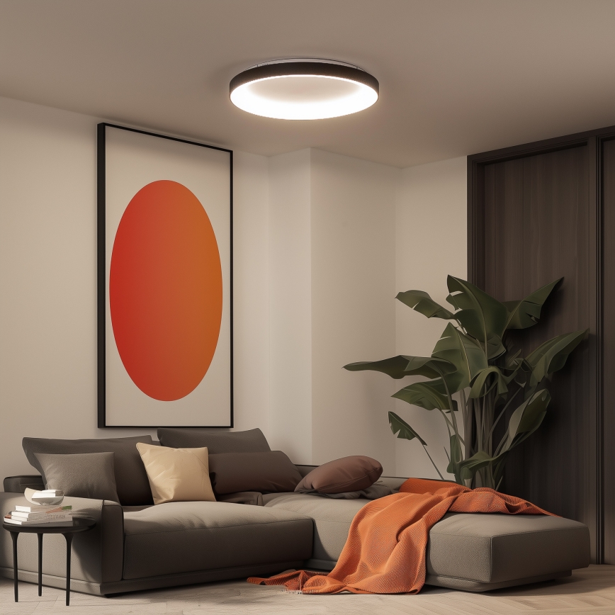 Brilagi - LED stropna svetilka FALCON II, z možnostjo zatemnitve, LED/108W/230V 3000-6500K, premer 80 cm, črna + daljinski upravljalnik