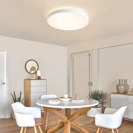 Brilagi - LED stropna svetilka z zatemnjevanjem GLASS POOL DOUBLE LED/60W/230V 3000-6000K 50 cm bela + daljinski upravljalnik