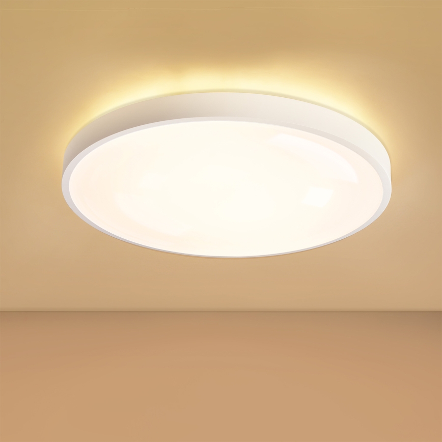 Brilagi - LED stropna svetilka z zatemnjevanjem GLASS POOL DOUBLE LED/60W/230V 3000-6000K 50 cm bela + daljinski upravljalnik