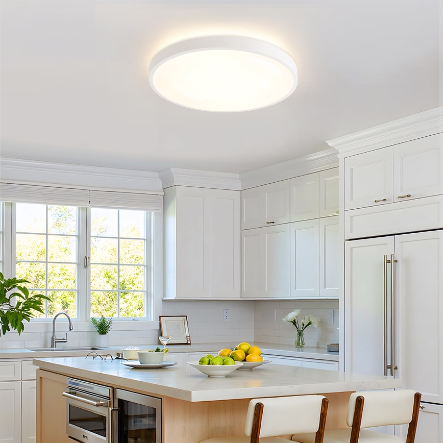 Brilagi - LED stropna svetilka z zatemnjevanjem GLASS POOL DOUBLE LED/60W/230V 3000-6000K 50 cm bela + daljinski upravljalnik