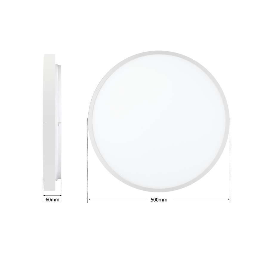 Brilagi - LED stropna svetilka z zatemnjevanjem GLASS POOL DOUBLE LED/60W/230V 3000-6000K 50 cm bela + daljinski upravljalnik