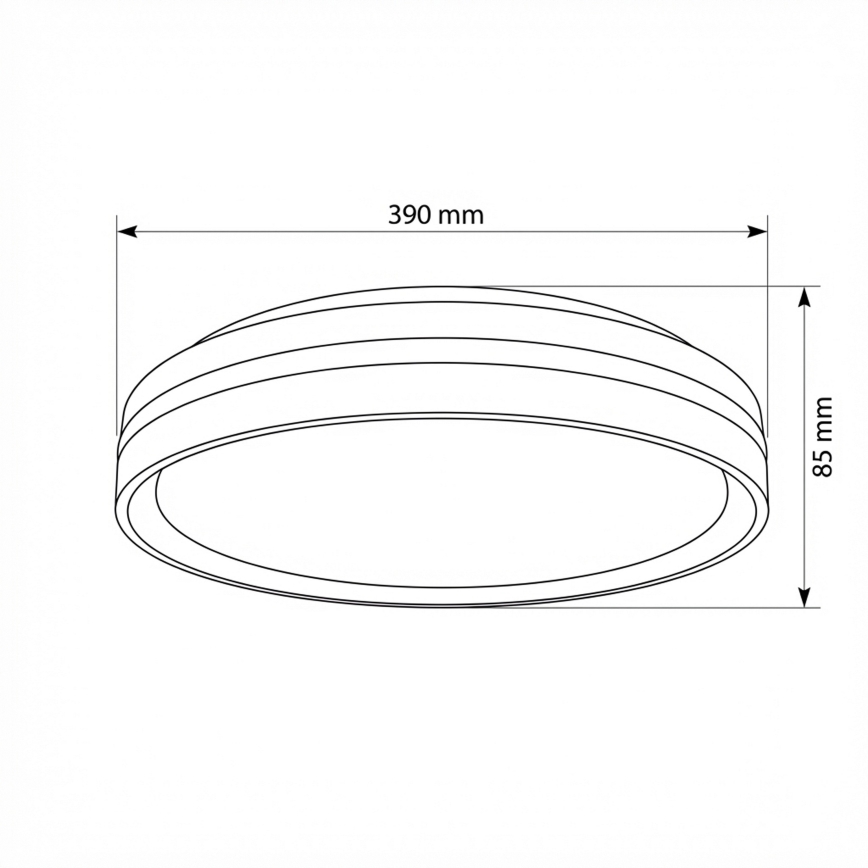 Brilagi - zatemnjivo LED stropno svetilo NAOMI LED/48W/230V 3000-6500K premer 39 cm črna + daljinski upravljalnik