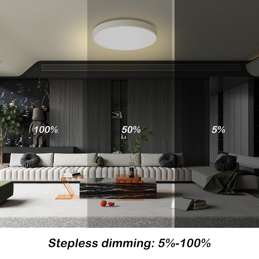 Brilagi - zatemnljivo stropno LED svetilo POOL LED/60W/230V 3000-6000K premer 60 cm bela + daljinski upravljalnik
