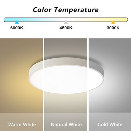 Brilagi - zatemnljivo stropno LED svetilo POOL LED/60W/230V 3000-6000K premer 60 cm bela + daljinski upravljalnik