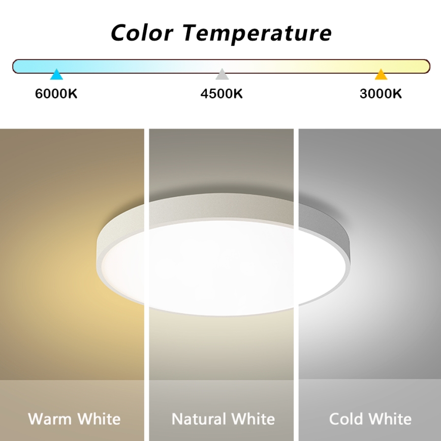 Brilagi - zatemnljivo stropno LED svetilo POOL LED/60W/230V 3000-6000K premer 60 cm bela + daljinski upravljalnik