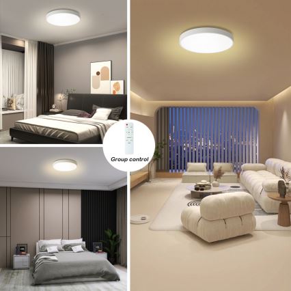 Brilagi - zatemnljivo stropno LED svetilo POOL LED/60W/230V 3000-6000K premer 60 cm bela + daljinski upravljalnik