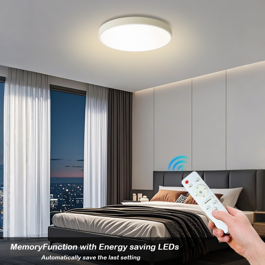 Brilagi - zatemnljivo stropno LED svetilo POOL LED/60W/230V 3000-6000K premer 60 cm bela + daljinski upravljalnik