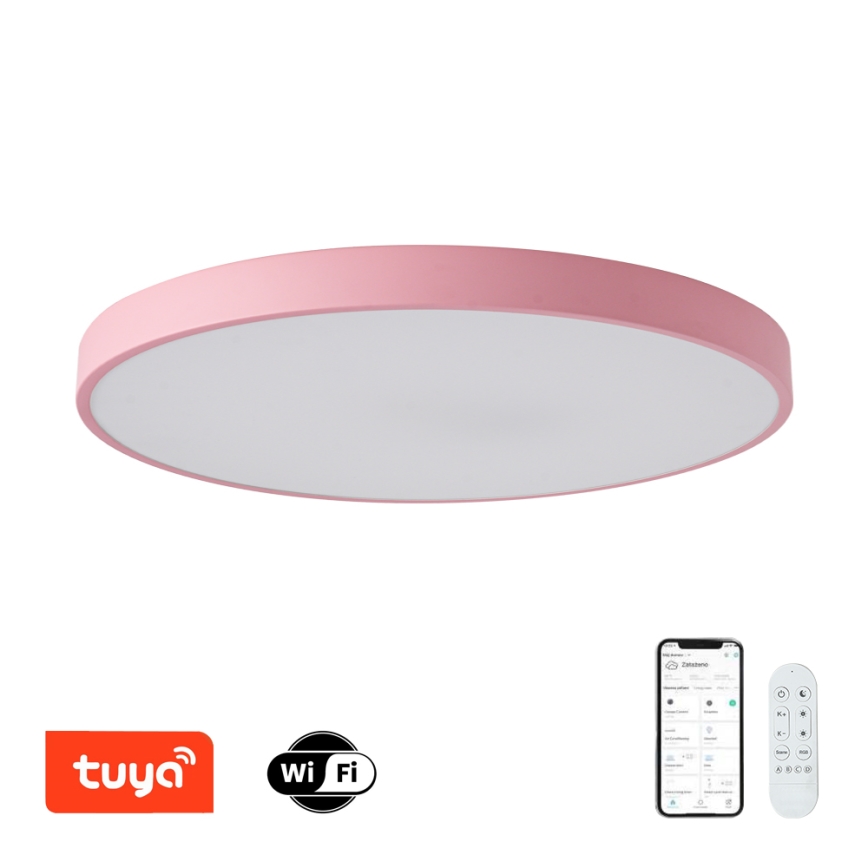 Brilagi - zatemnjiva LED svetilka POOL SMART LED/100W/230V, premer 80 cm, Wi‑Fi Tuya + daljinski upravljalnik, rožnata