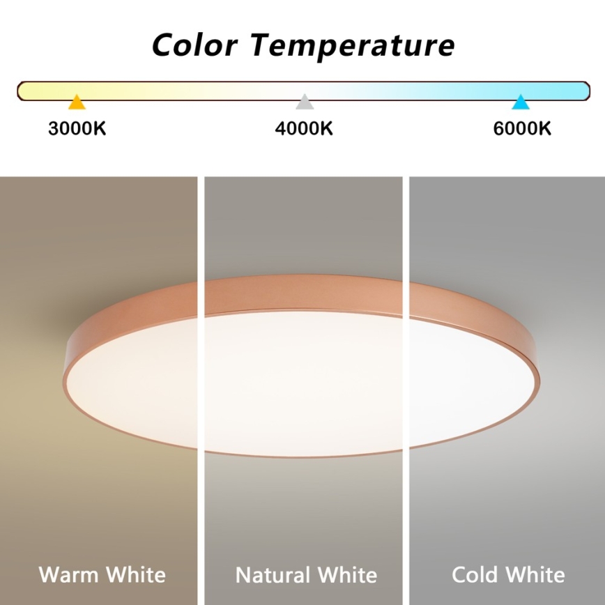 BRILAGI - Zatemnjiva LED stropna svetilka POOL SMART LED/128W/230V 100 cm 3000-6000K Wi-Fi Tuya bronasta + daljinski upravljalnik