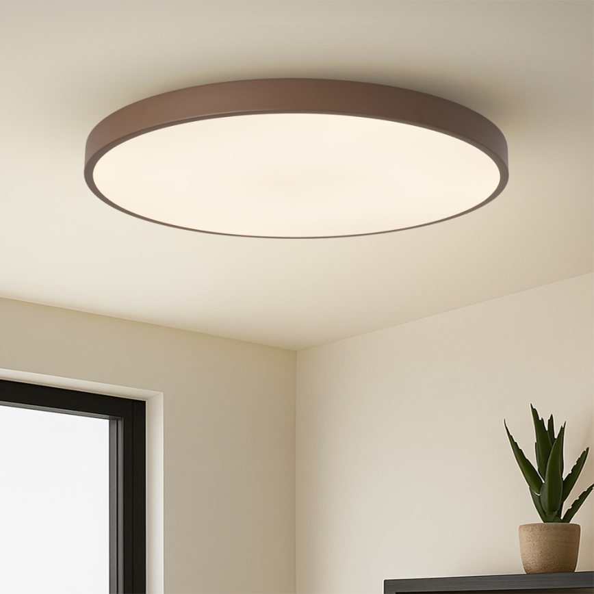 Brilagi - LED svetilka z nastavljivo svetlostjo POOL SMART LED/128W/230V, premer 100 cm, 3000-6000K, Wi-Fi Tuya + daljinski upravljalnik, rjava