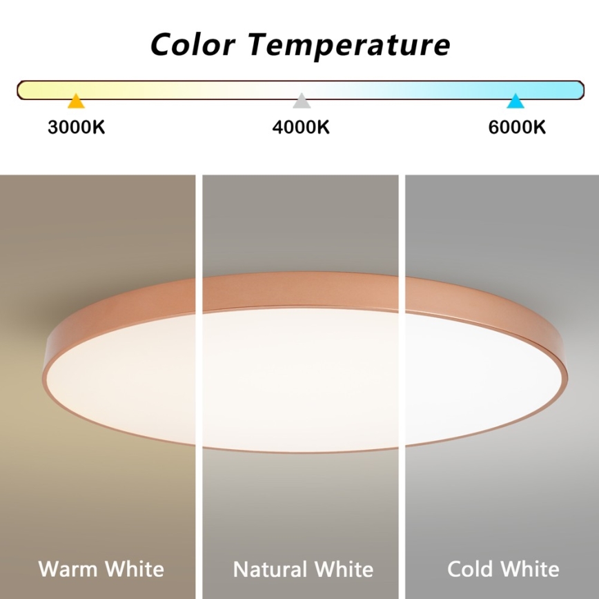 BRILAGI - LED zatemnljivo stropno svetilo POOL SMART LED/180W/230V 3000-6000K 120 cm bronasta Wi-Fi Tuya + daljinski upravljalnik
