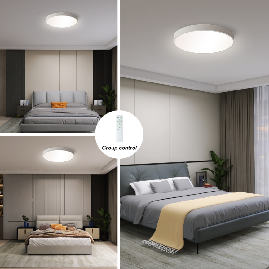 Brilagi - LED zatemnljivo stropno svetilo POOL SMART LED/48W/230V 40 cm 3000-6000K Wi-Fi Tuya + daljinski upravljalnik belo